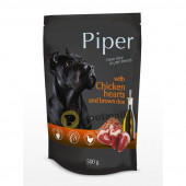 Пълноценна храна за кучета Piper пауч 500 гр. с пилешки сърца, кафяв ориз и добавено ленено масло